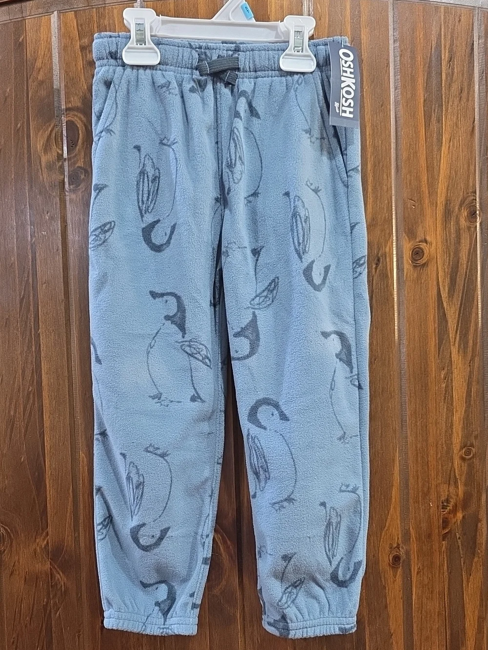 OshKosh B'gosh Light Blue Fleece Joggers with Penguin Print